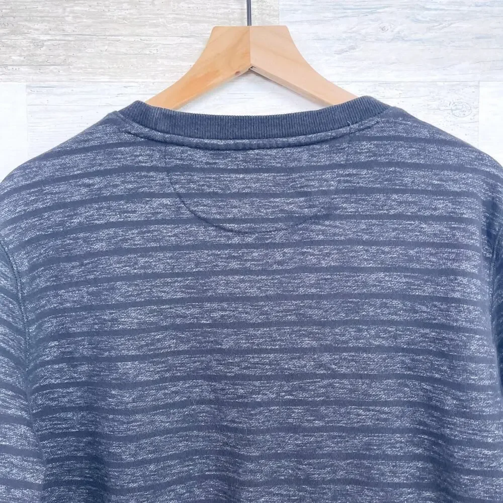 Grayers Heathered Striped Sweatshirt Gray Casual Comfort Lounge Mens Large